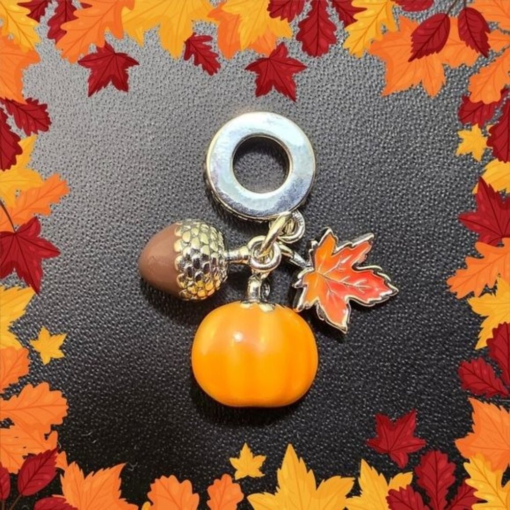 🎃 925 Silver Charm‎ with Fall Elements (NWOT)